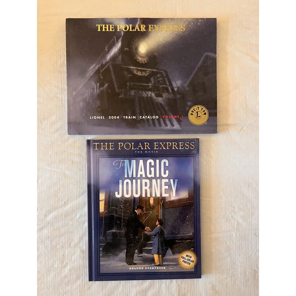 The Polar Express Magic Journey Storybook & Lionel 2004 Train Catalog Bundle